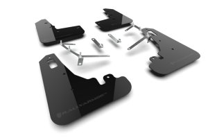 Subaru BRZ Mud Flaps - Front + Rear - Rally Armor - UR Black Flap/Dark Grey Logo - Black - `22-`25